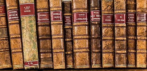 Cuba, Havana. Old books with leather bindings. Art Print
